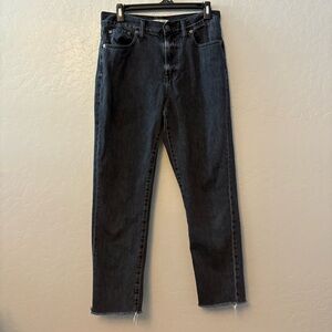 Madewell the perfect summer jean in black size 28